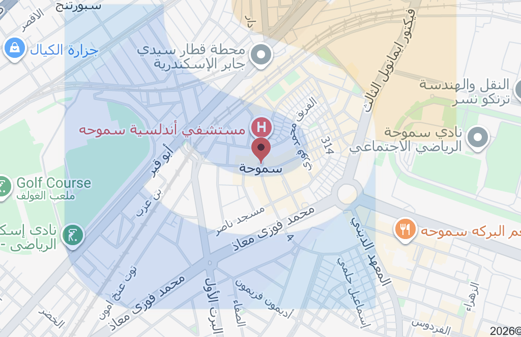 خريطة سموحة الإسكندرية